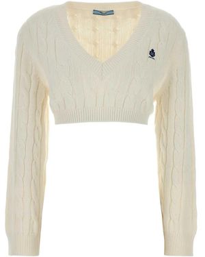 Prada Cotton Sweater - White