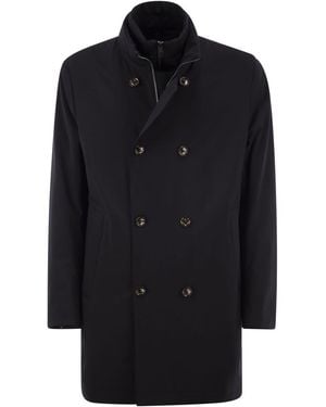 Montecore Double-Breasted Coat With Detachable Inner Bib And Down Padding - Blue