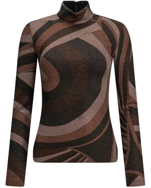 PUCCI "Iride" Casual Top - Brown