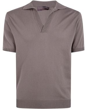 FILIPPO DE LAURENTIIS Short Sleeves "Skipper" Polo Shirt - Brown