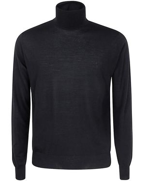 FILIPPO DE LAURENTIIS Long Sleeves Merinos Turtleneck - Blue