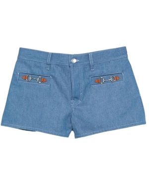 Gucci Denim Cotton Shorts - Blue