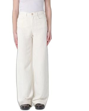 Emporio Armani Linen Blend Trousers - White