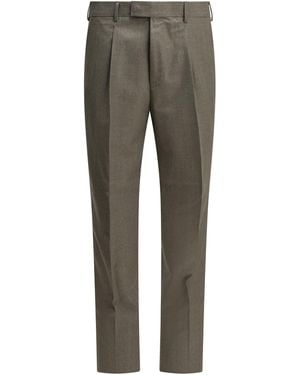 ZEGNA Tailored Wool Trousers - Grey