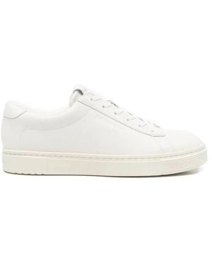 Emporio Armani Leather Trainers - White