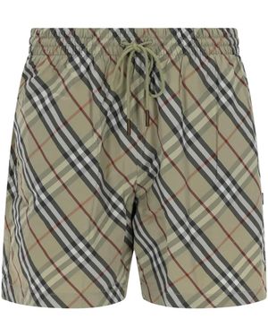 Burberry "Check" Swimsuit - Gray