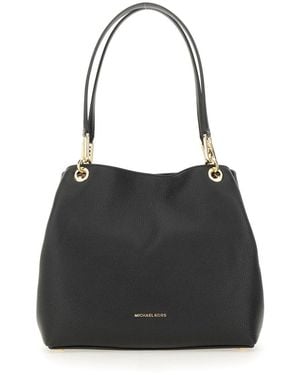 MICHAEL Michael Kors Kensington Large Pebbled Leather Tote Bag - Black