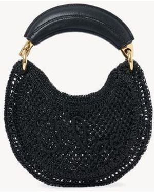 Chloé Raffia Mini Summer Banana Handbag - Black