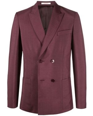 Valentino Giacca D Petto Tasche Toppa - Purple