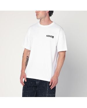 KENZO Cotton T-Shirt With Logo - White