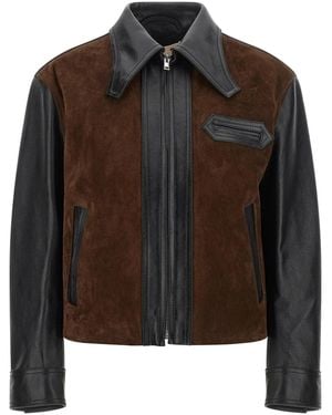 Marni Leather And Suede Jacket - Black