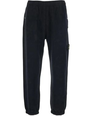 Stone Island Regular Fit Jogger Trousers With Seasonal Pocket - Blue