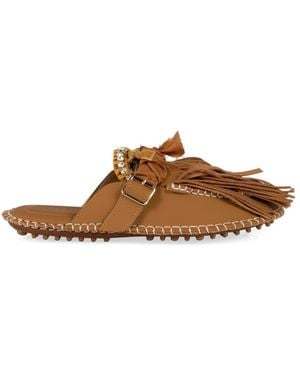 13 09 SR Puli Leather Mules - Brown