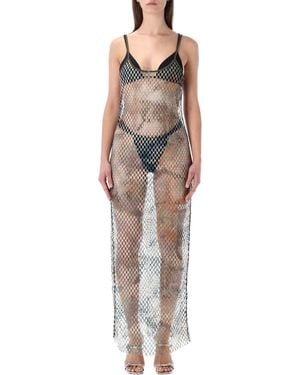 DIESEL Gaya Mesh Beach Long Dress - Multicolor