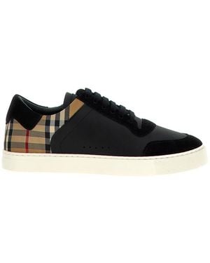 Burberry Check Insert Sneakers - Black