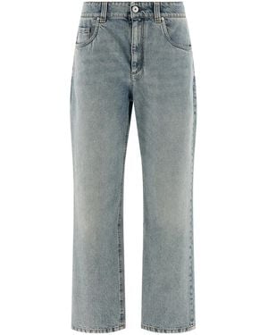 Brunello Cucinelli Cotton Straight-Leg Jeans Clothing - Blue