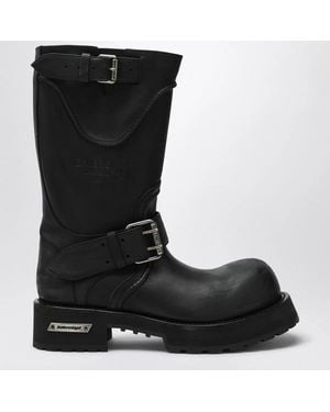Balenciaga Venom Calfskin Boots - Black