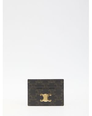 Celine Triomphe Card Holder - White
