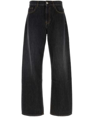 Palm Angels Curved Logo Loose 5 Pockets - Black