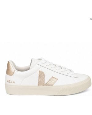 Veja Field Metallic-Logo Low-Top Trainers - White