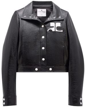 Courreges Courregès Reedition Vinyl Jacket - Black