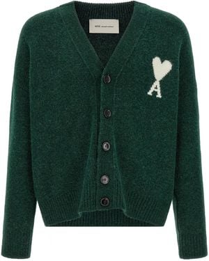 Ami Paris 'Ami De Coeur' Cardigan - Green