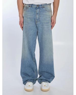 Valentino Light Jeans With Washed Effect - Blue