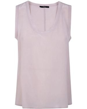 Seventy Mixed Silk Sand Wash Top - Pink