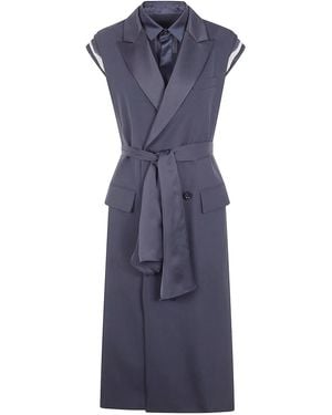Sacai Suiting Vest - Blue