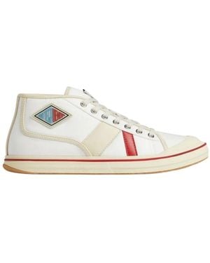 Bottega Veneta Eliot Mid-Top Canvas Trainers - Black