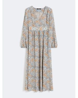 Max Mara Printed Silk Dress - White