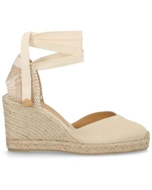 Castañer Castañer Cotton Leather Heel - Natural