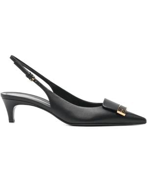 Sergio Rossi Leather Slingback Pumps - White