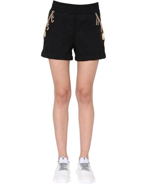 Moschino Smile Quilted Bermuda - Black
