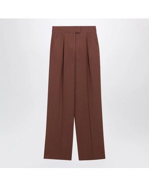 Valentino Light Wool Pants - Brown