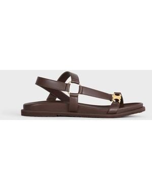 Celine Sandal With Triomphe 15 - Brown