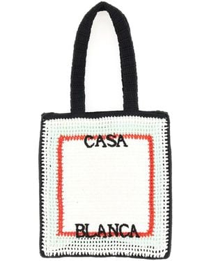 CASABLANCA Crochet Bag - White