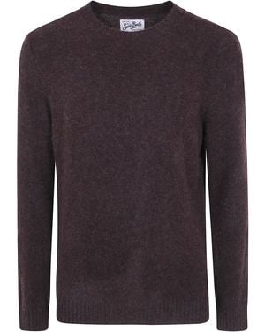 MC2 Saint Barth "Regent" Alpaca Round Neck Jumper - Blue