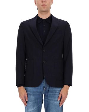 BOSS Virgin Wool Jacket - Blue