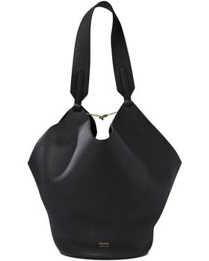KHAITE Lotus Small Shopping Bag - Black