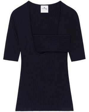 Courreges Courregès Jumper Infinity Rib Knit - Blue