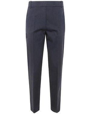 Kiltie Hugo Straight Leg Trousers With Lapel - Blue
