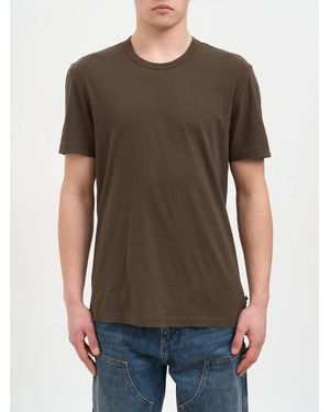 James Perse Crew Neck Cotton T-Shirt - Brown