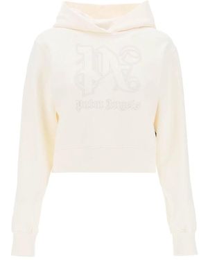 Palm Angels Ivory Cotton Sweatshirt - White