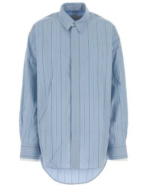 Ami Paris Largefitshirtwithdoublesleevesandremovablecollar - Blue