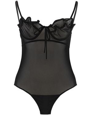 Y. Project Tulle Bodysuit - Black