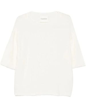 Closed Wool Crewneck Jumper - White