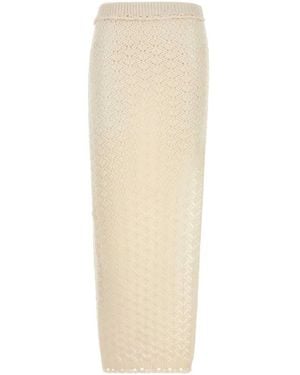 Blumarine Gonna Maglia - White