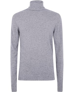 MD75 Cashmere Turtle Neck Jumper - Blue