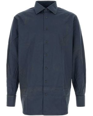Prada Blu Poplin Shirt - Blue